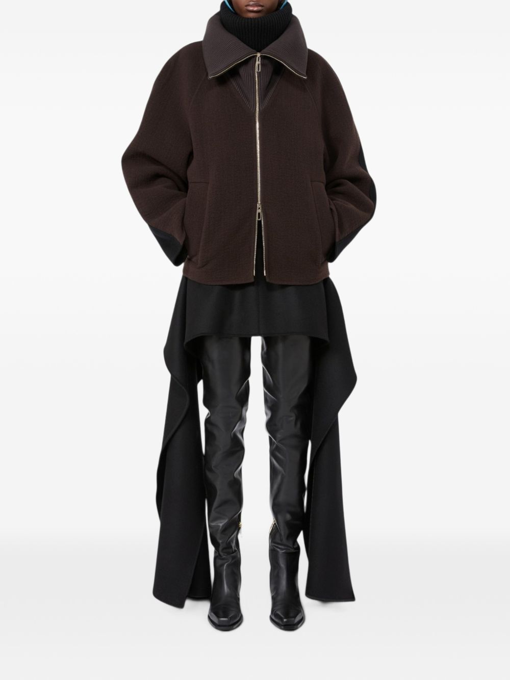 SPORTMAX Giaccone Corto in Lana e Cashmere 