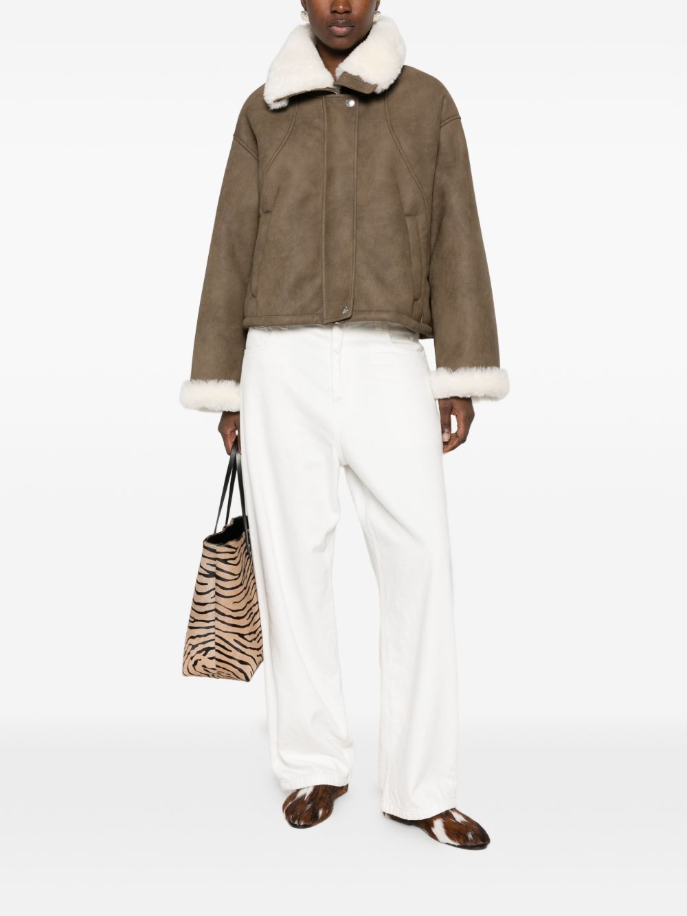 STAND STUDIO Giubbotto SEVYN in ecopelle con tasche 