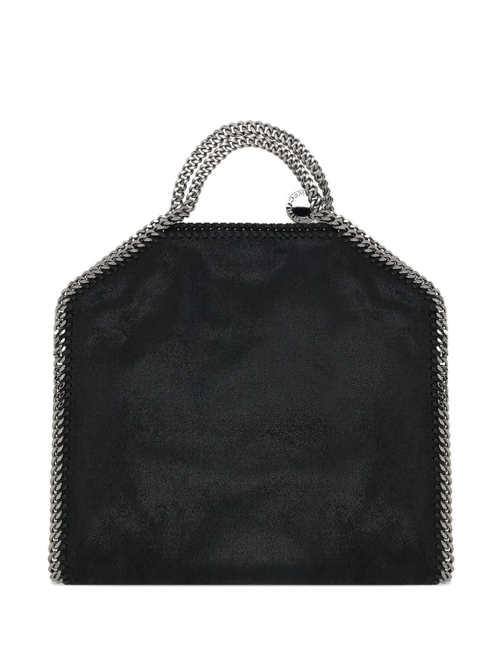 STELLA MCCARTNEY Borsa tote Falabella nera con catena argentata 