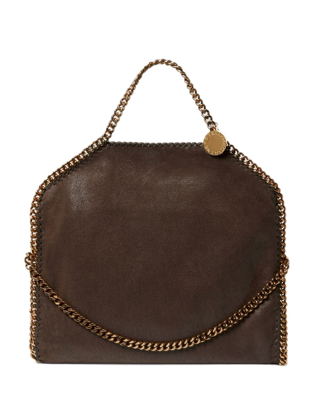 STELLA MCCARTNEY Borsa a mano marrone in ecopelle effetto scamosciato 
