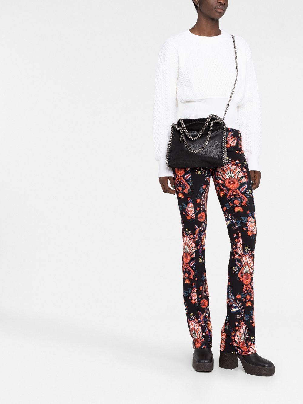 STELLA MCCARTNEY Borsa mini 'Falabella' tote a mano con catena silver 