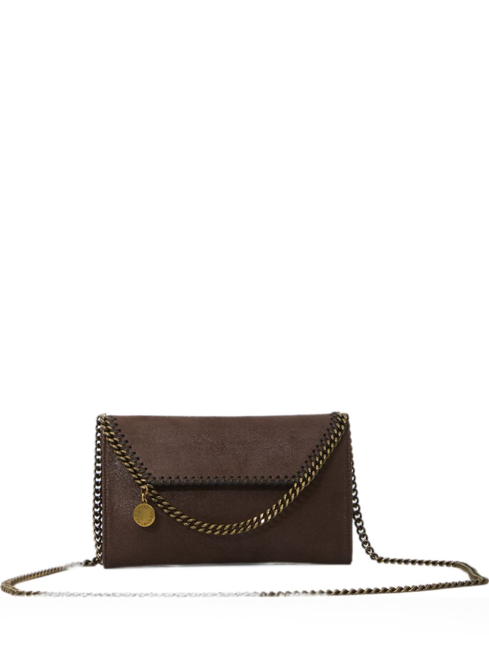 STELLA MCCARTNEY Borsa Portafoglio Falabella marrone con catena 