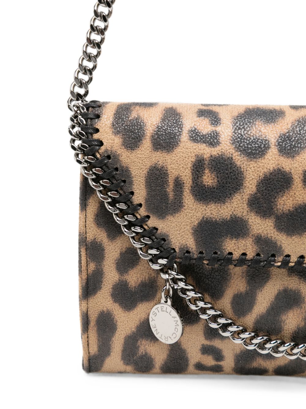 STELLA MCCARTNEY Borsa Portafoglio Falabella leopardata con catena 