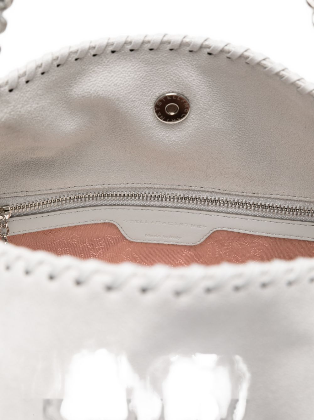 STELLA MCCARTNEY Borsa Falabella bianca con dettagli argento 