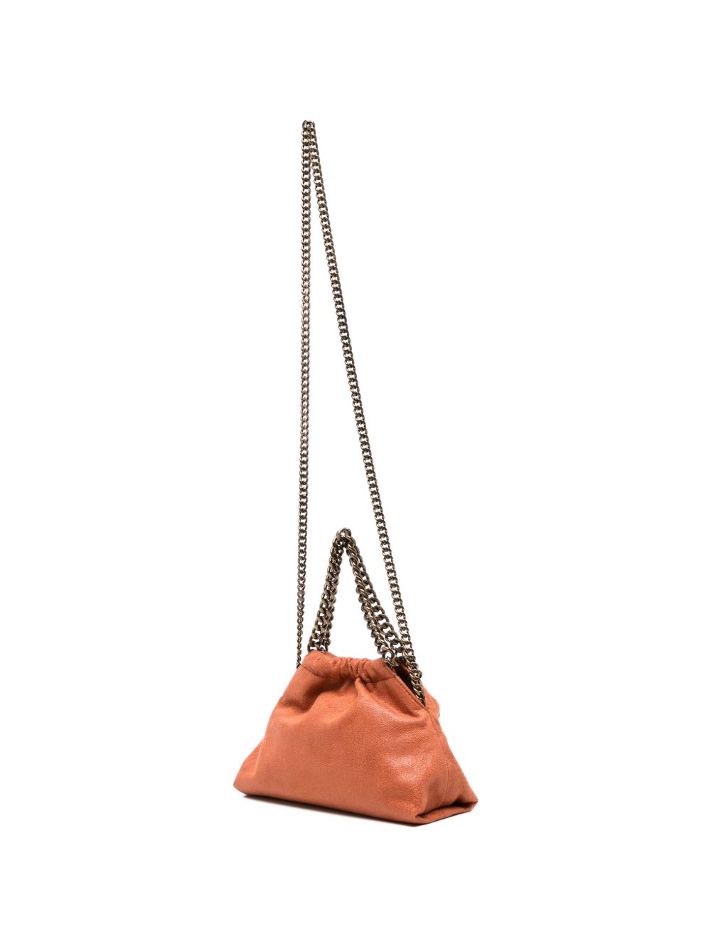STELLA MCCARTNEY Borsa Falabella Mini Drawstring arancione in materiale vegano 