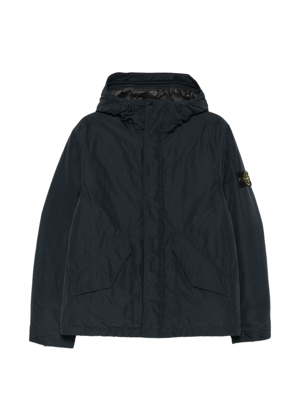 STONE ISLAND Giubbotto imbottito uomo blu notte con cappuccio 