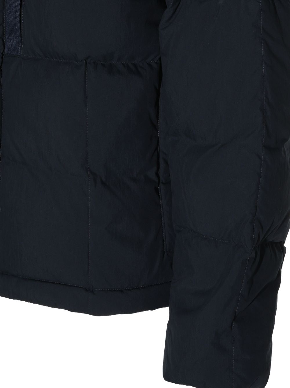 STONE ISLAND Piumino blu a collo alto firmato Stone Island 