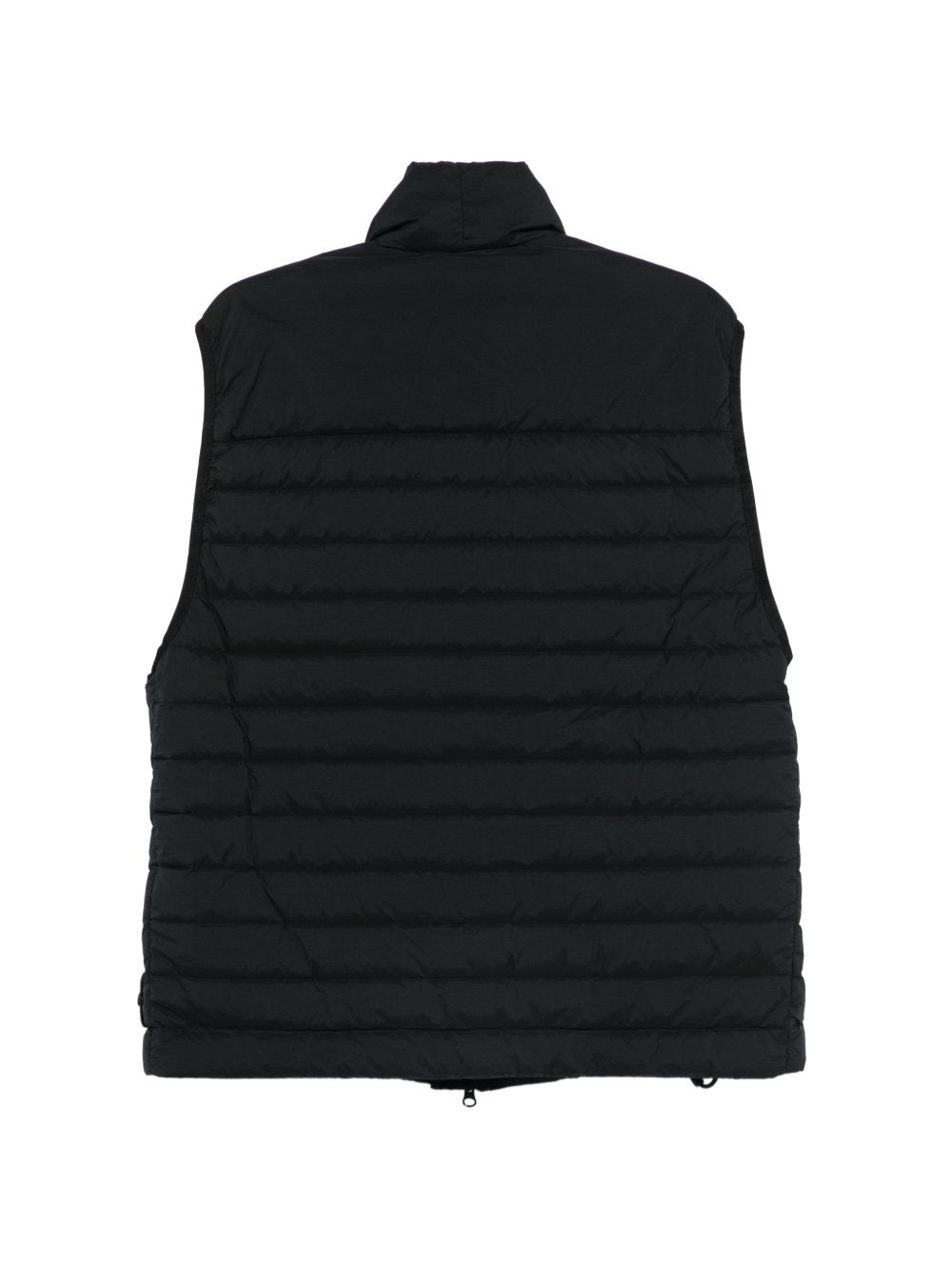 STONE ISLAND Gilet piumino smanicato nero con patch logo 