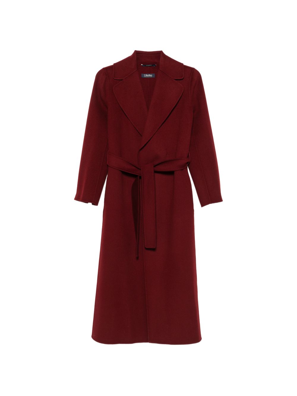 S MAX MARA Cappotto Poldo lungo a vestaglia bordeaux 