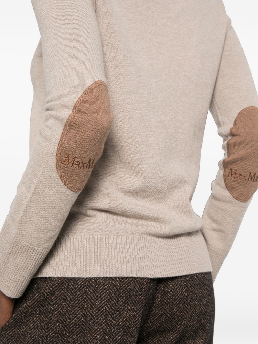 S MAX MARA Maglia a collo alto in lana beige 