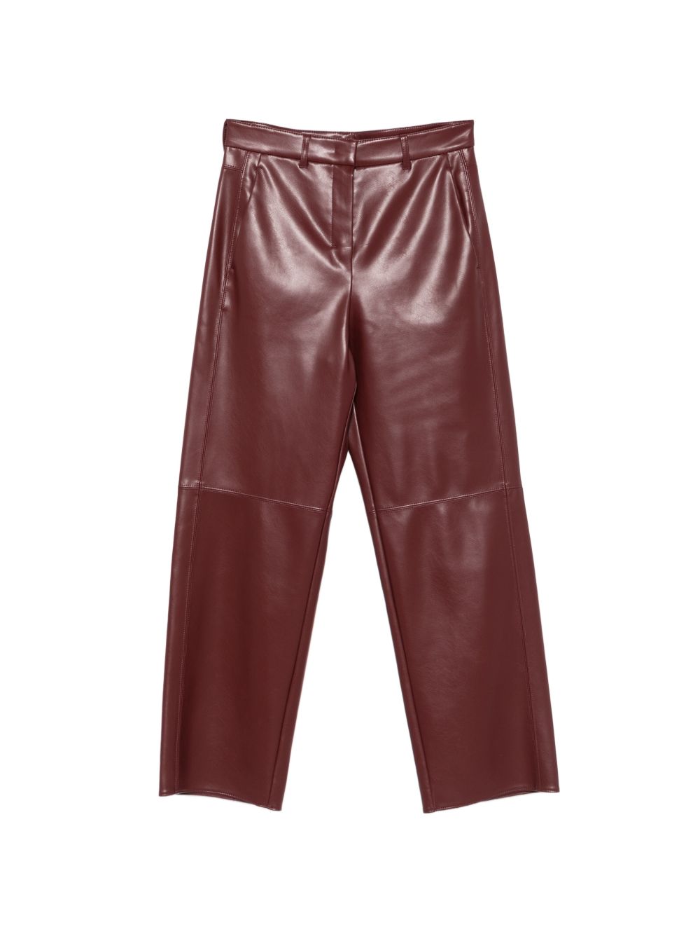 S MAX MARA Pantaloni in Jersey Spalmato Effetto Ecopelle 