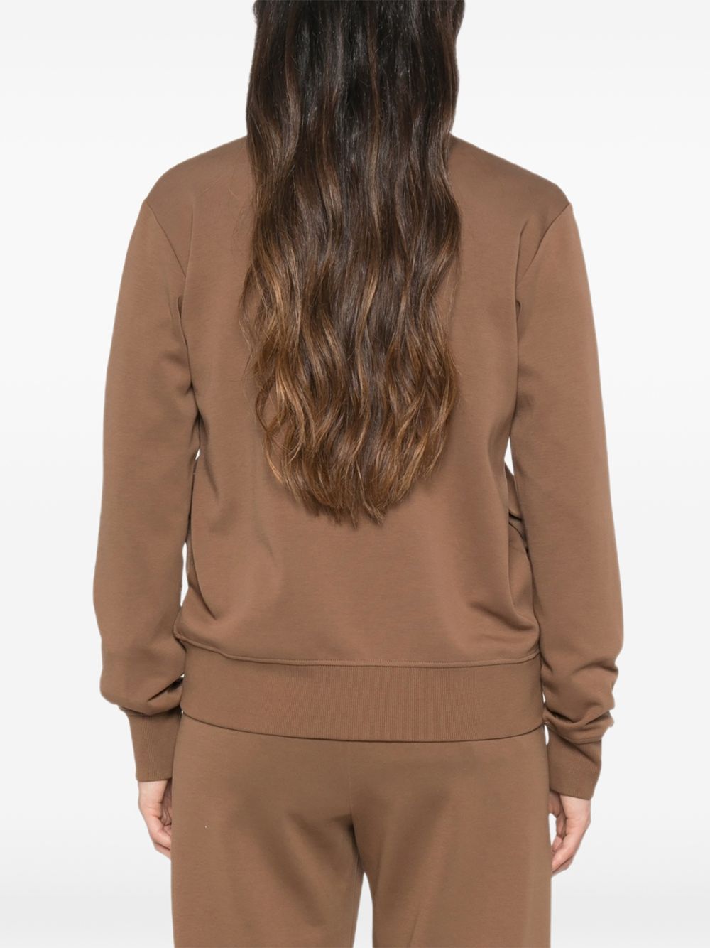 S MAX MARA Felpa color cammello con zip 