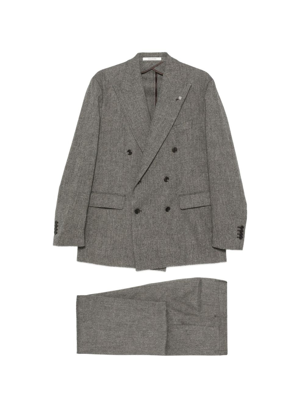 TAGLIATORE Completo da uomo grigio chiaro in lana con giacca doppiopetto 