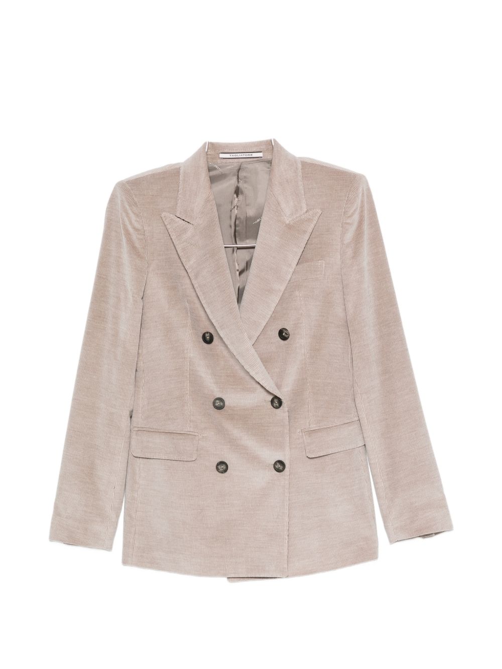 TAGLIATORE Giacca in velluto doppiopetto beige chiaro 