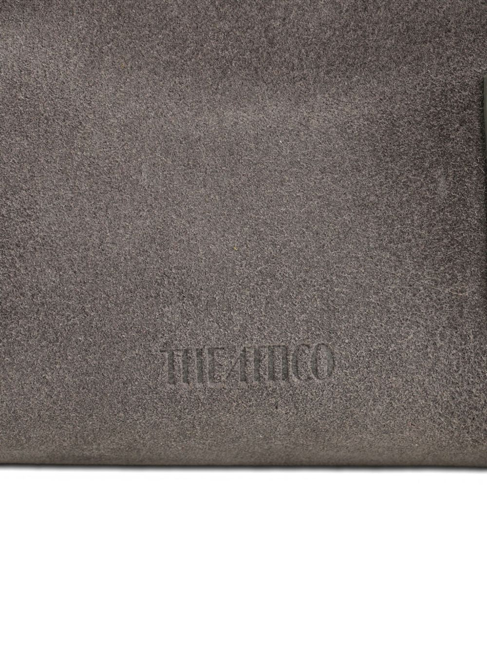 THE ATTICO Borsa a spalla La Passeggiata Small in suede grigio 