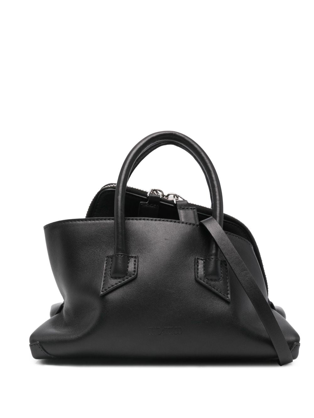 THE ATTICO Borsa a spalla La Passeggiata Mini in pelle nera 