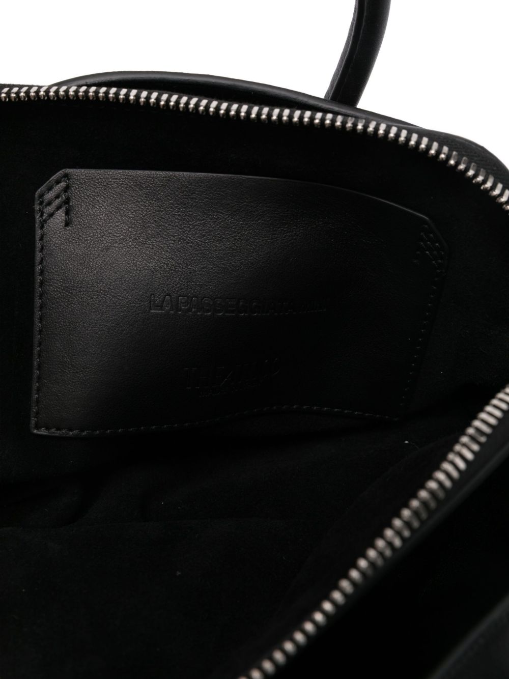 THE ATTICO Borsa a spalla La Passeggiata Mini in pelle nera 