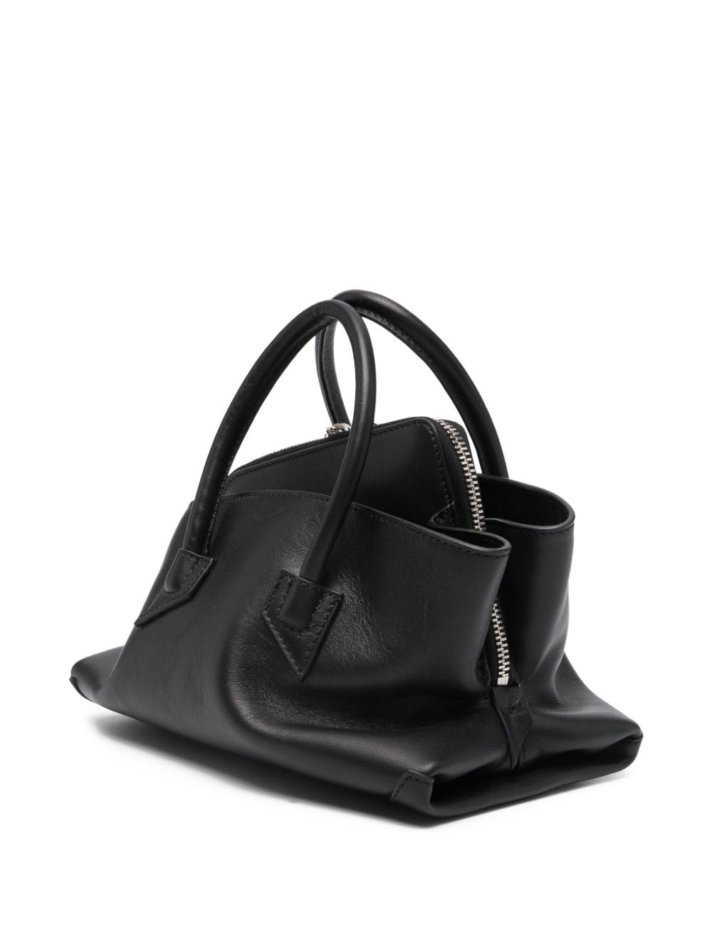 THE ATTICO Borsa a spalla La Passeggiata Mini in pelle nera 