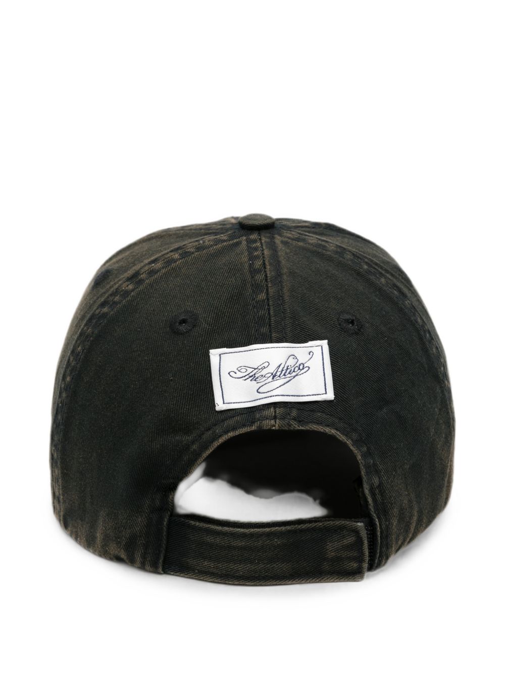 THE ATTICO Cappello baseball in cotone effetto denim vintage 