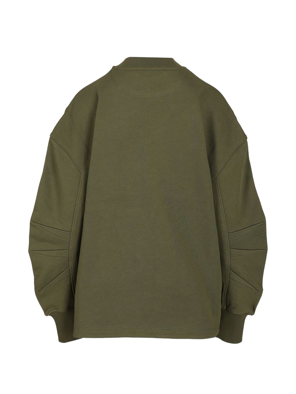 THE ATTICO Felpa verde oliva con logo ricamato e dettaglio cut-out 