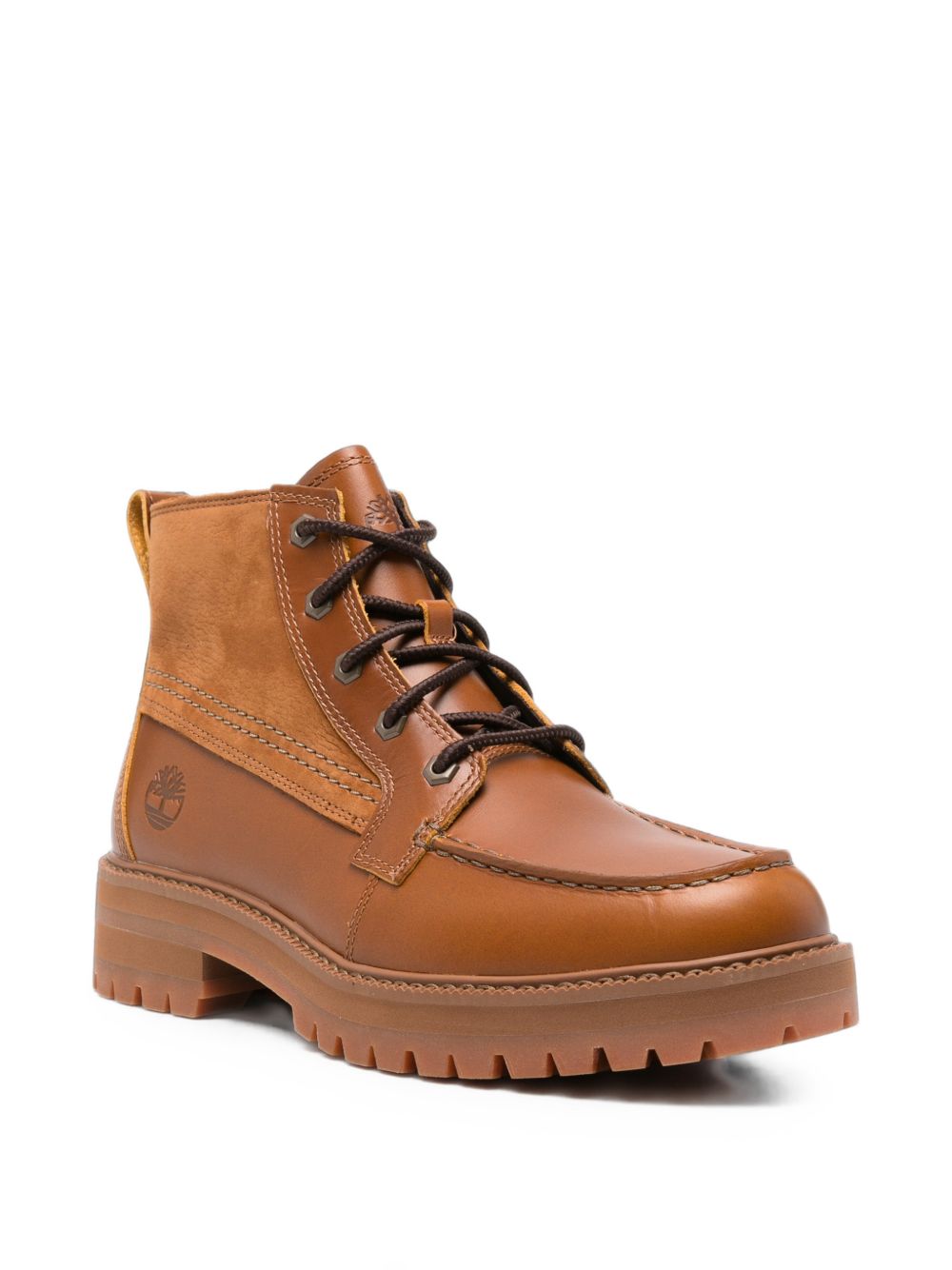 TIMBERLAND Stivaletto in pelle con logo impresso 