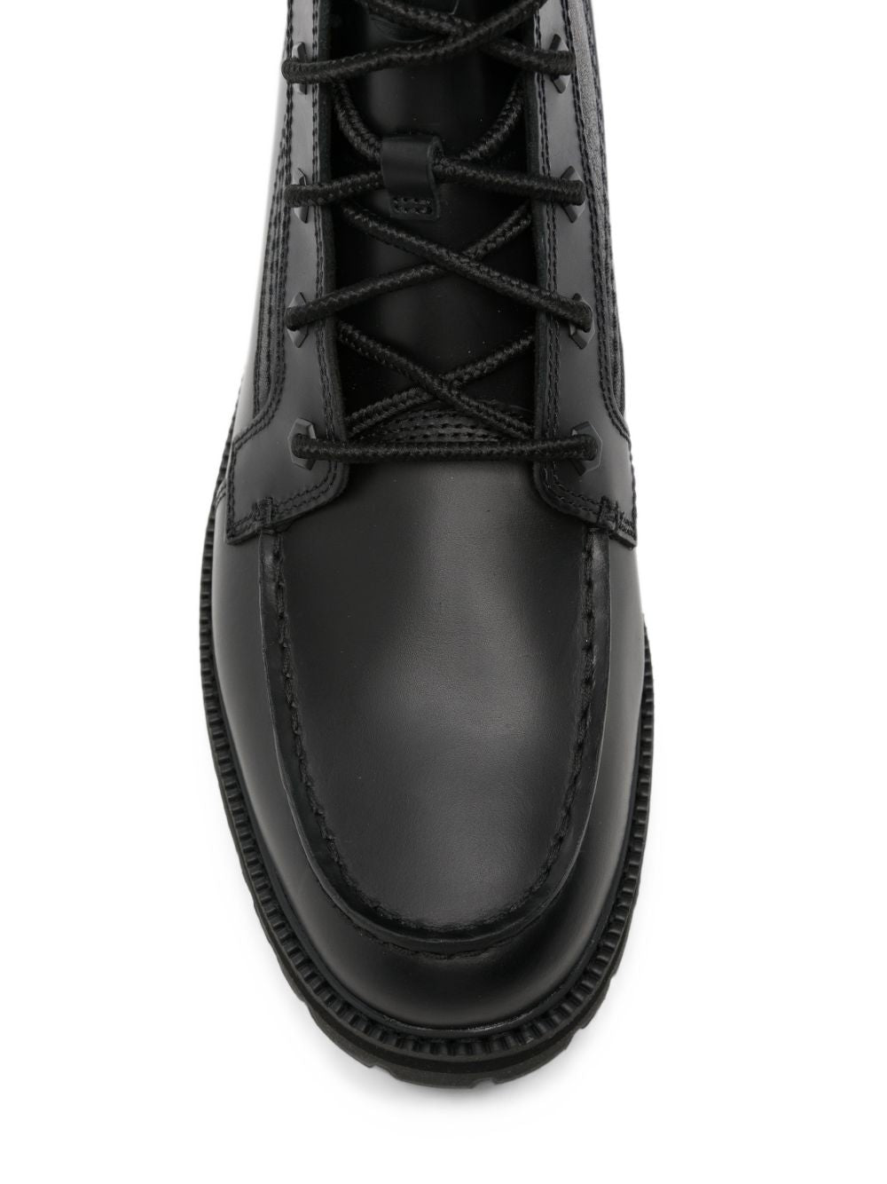 TIMBERLAND Stivaletto nero in pelle con logo impresso 