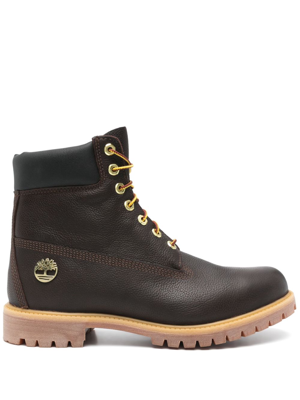 TIMBERLAND Stivaletto anfibio in pelle marrone scuro 