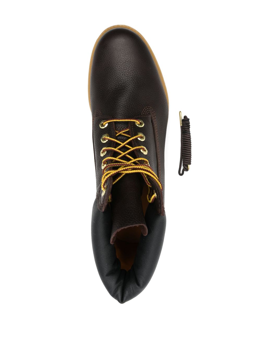 TIMBERLAND Stivaletto anfibio in pelle marrone scuro 