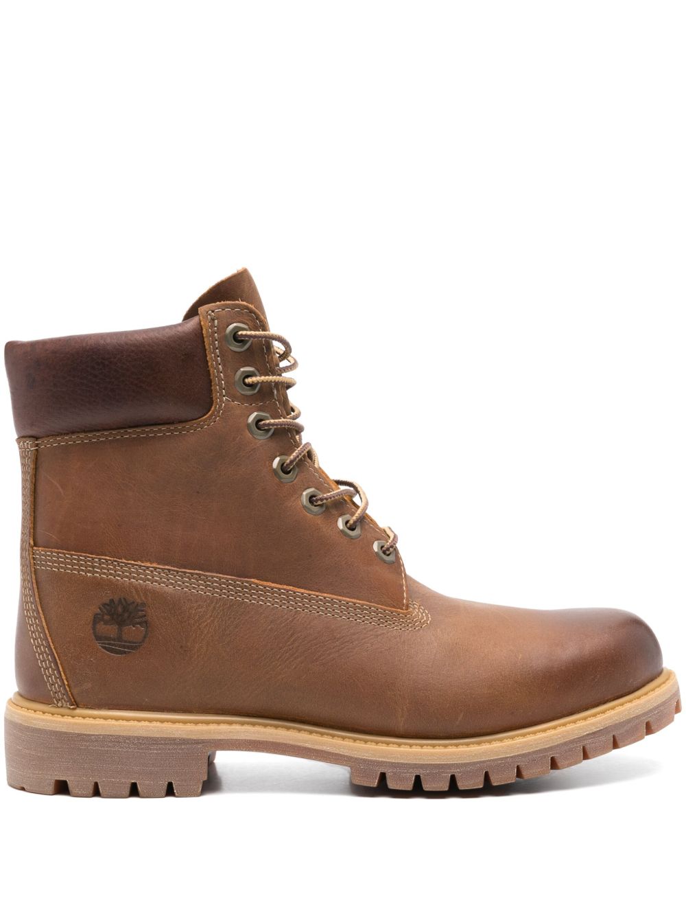 TIMBERLAND Stivaletto marrone in pelle con imbottitura sulla caviglia 