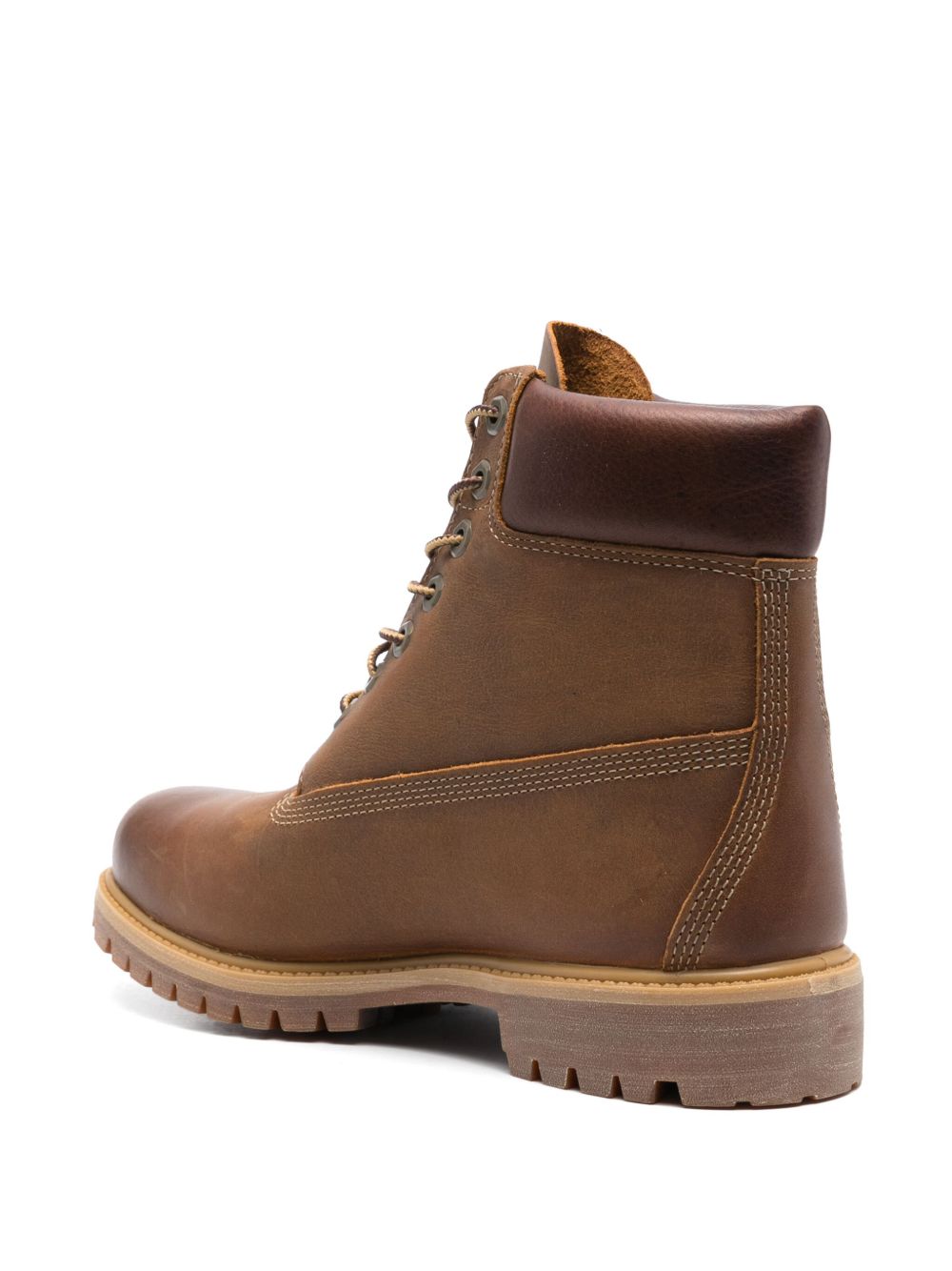 TIMBERLAND Stivaletto marrone in pelle con imbottitura sulla caviglia 