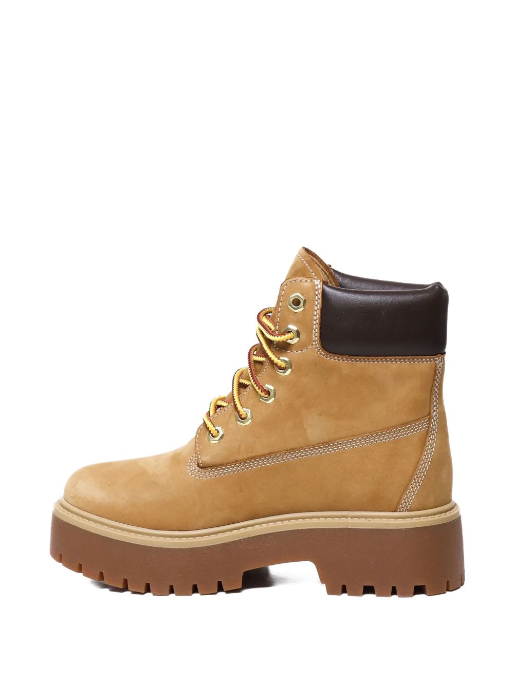 TIMBERLAND Stivaletti marroni chiaro in pelle con imbottitura alla caviglia 