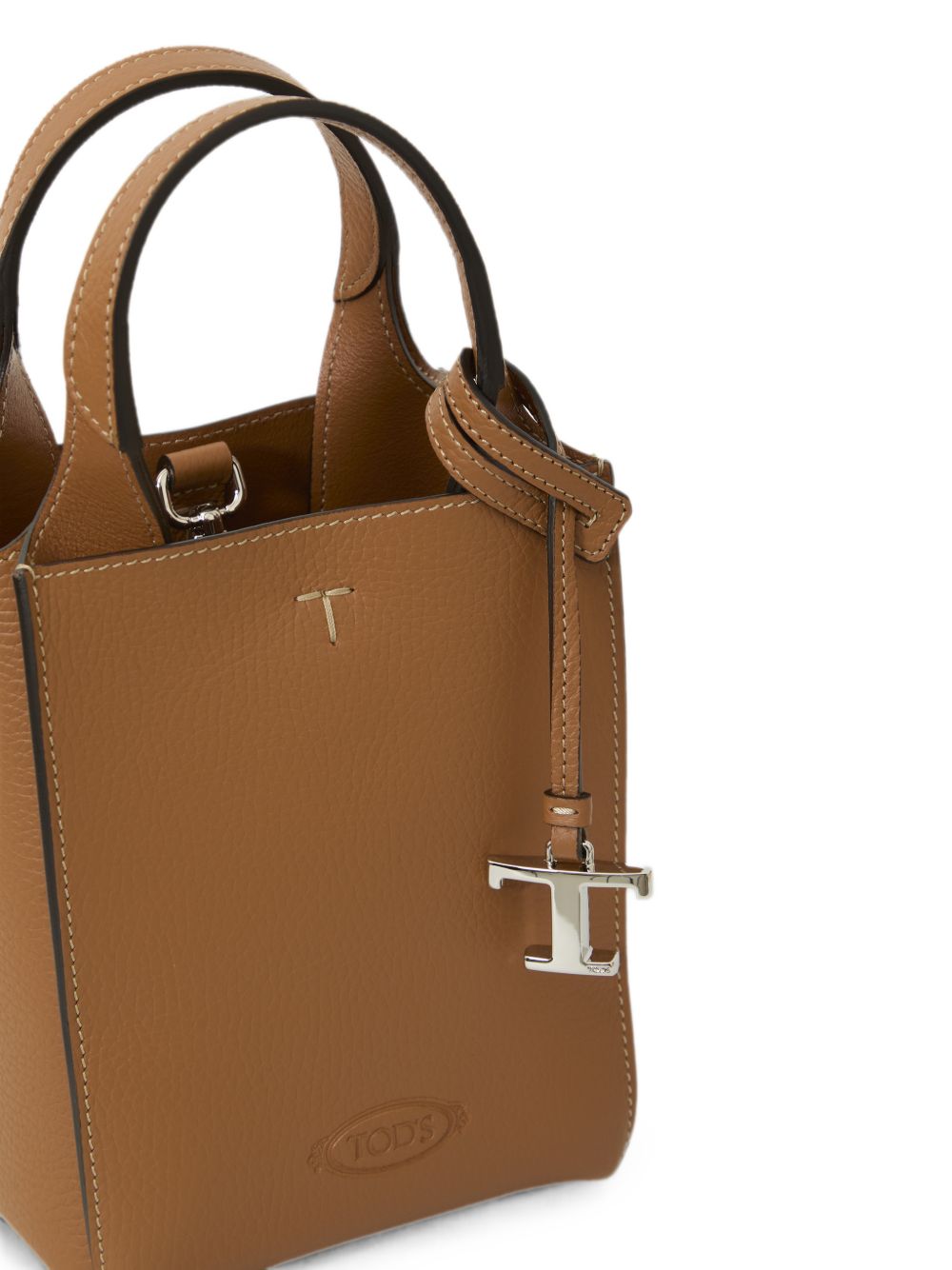 TODS Borsa Micro in Pelle Marrone 