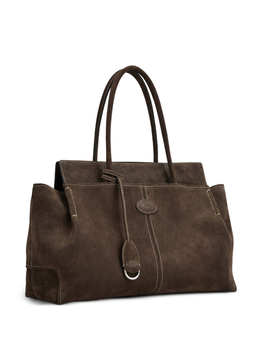 TODS Borsa Shopping Media in Pelle Marrone 