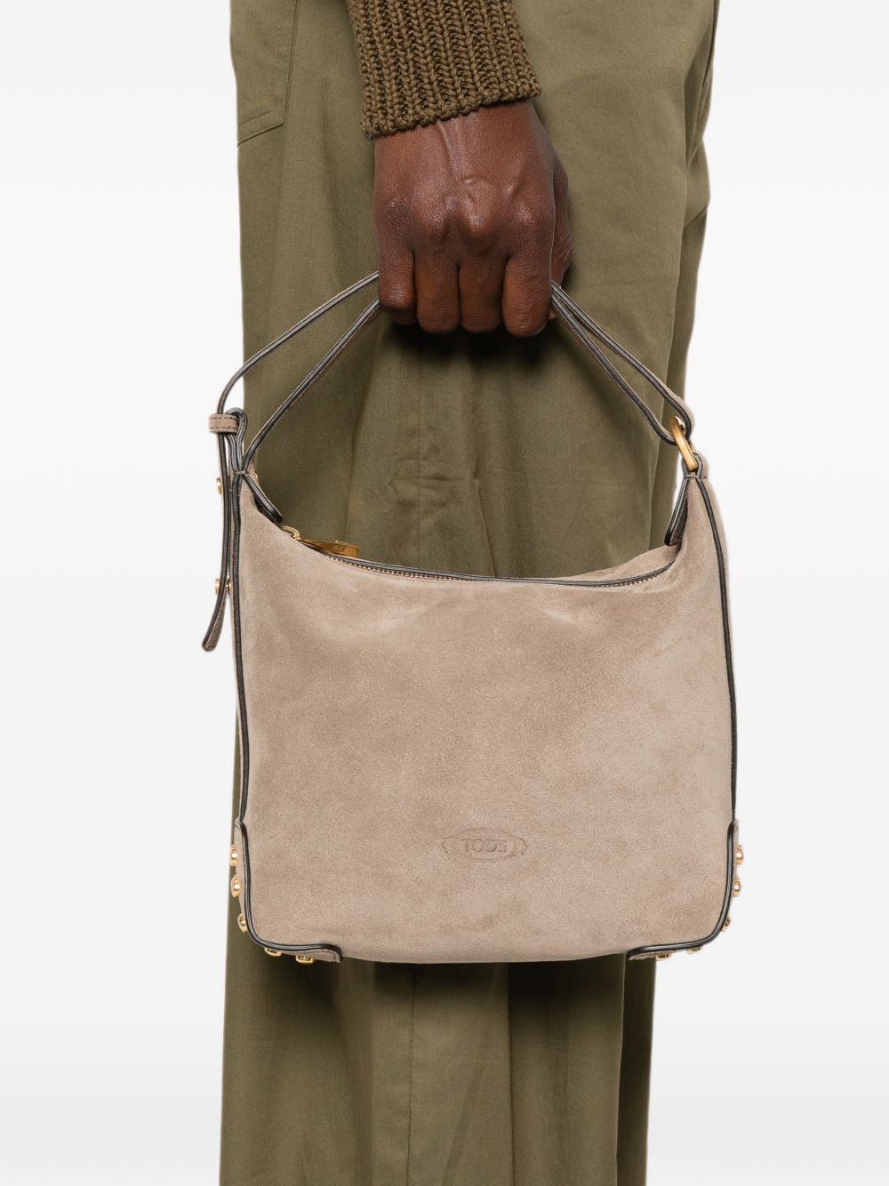 TODS Borsa Mini in Suede Beige 