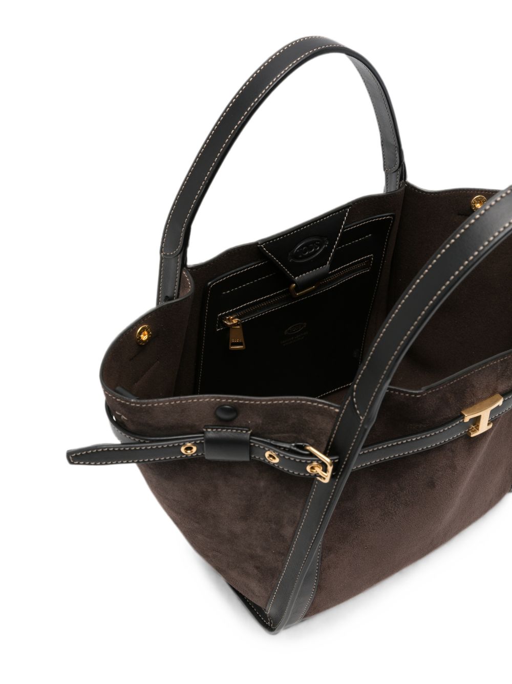 TODS Borsa a Spalla Mini in Pelle Marrone 