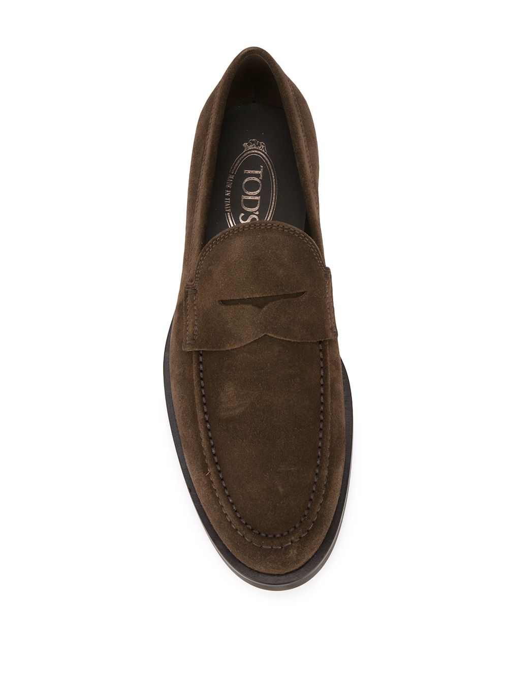 TODS Mocassino elegante in suede marrone 