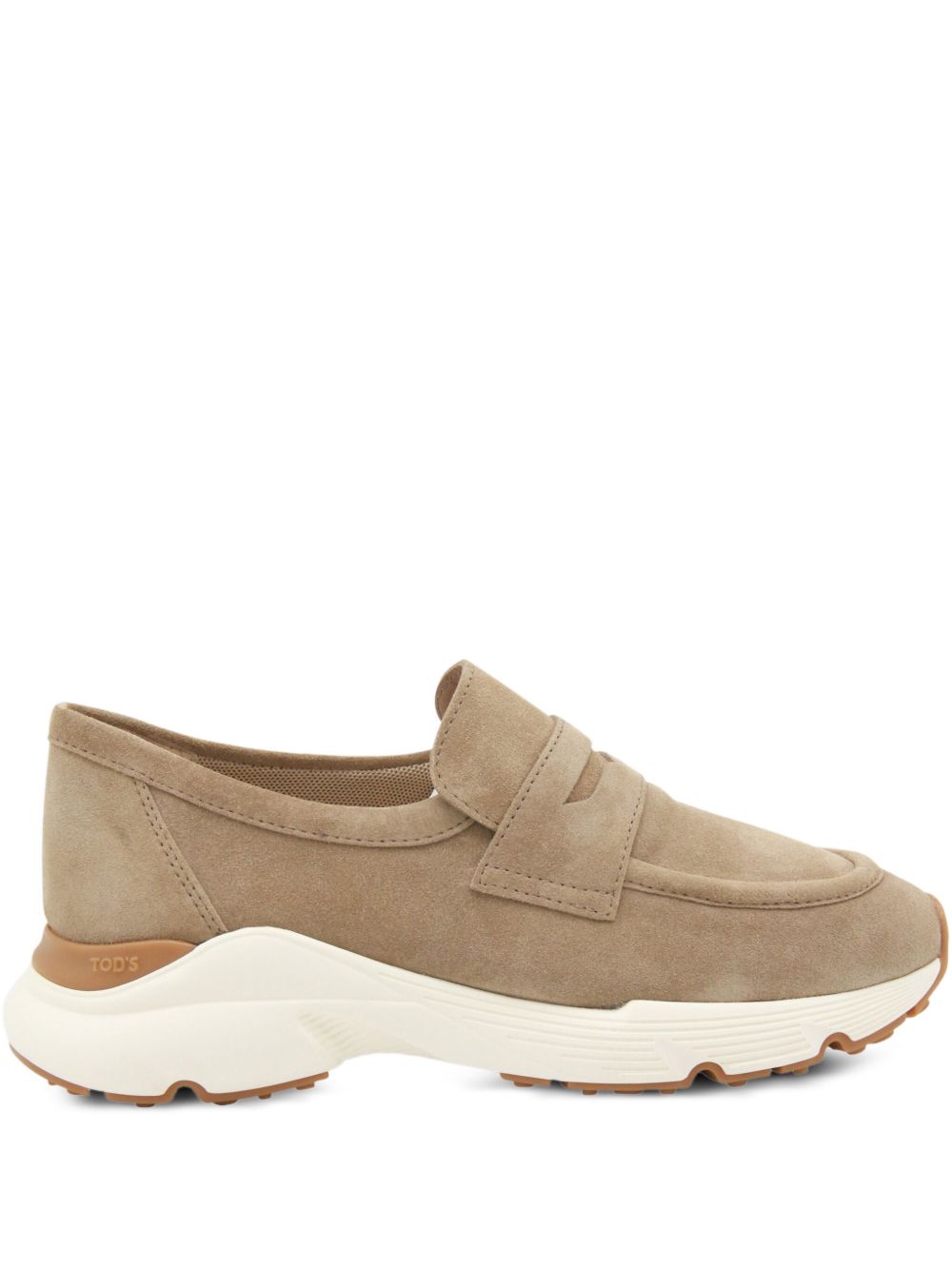 TODS Mocassino Sportivo in Camoscio Beige 