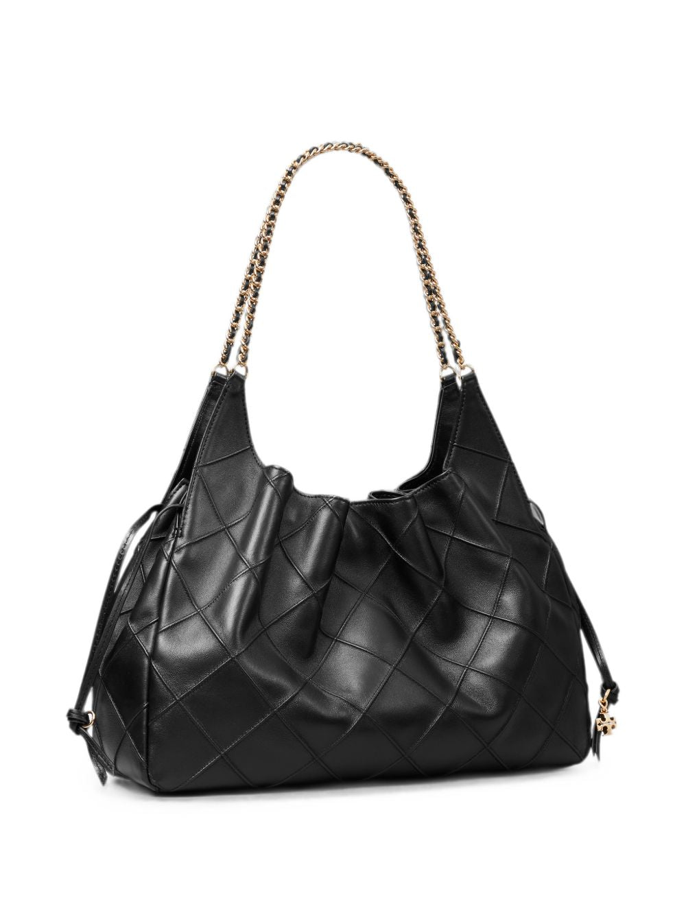 TORY BURCH Borsa shopping Fleming grande in pelle trapuntata con catena intrecciata 