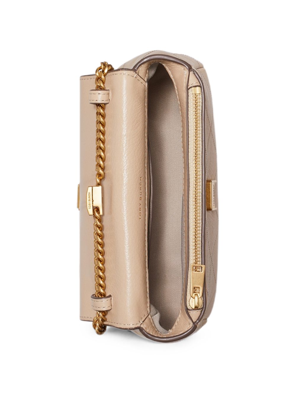 TORY BURCH Borsa a mano con logo e catena dorata 