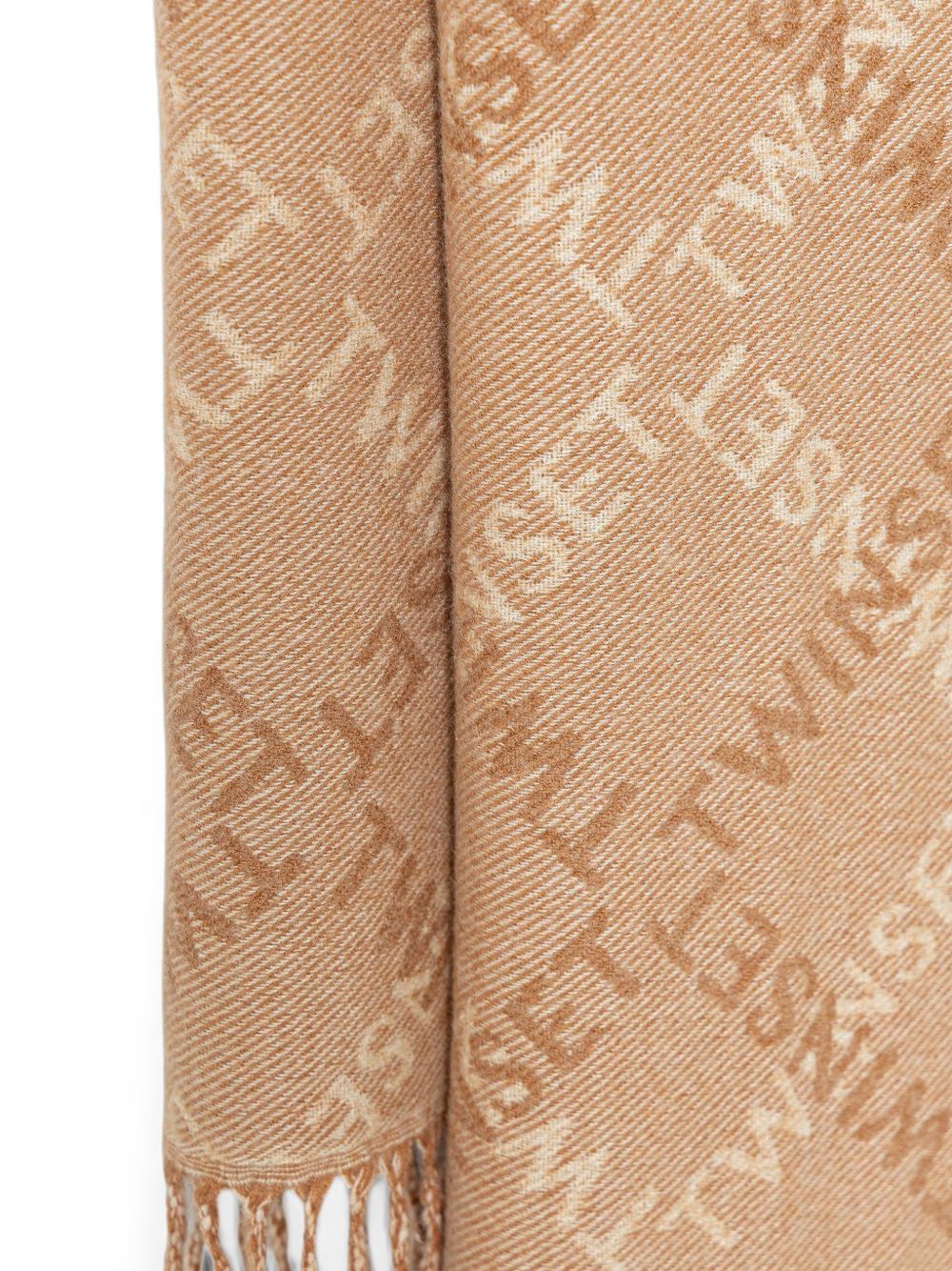 TWINSET Sciarpa beige con frange 