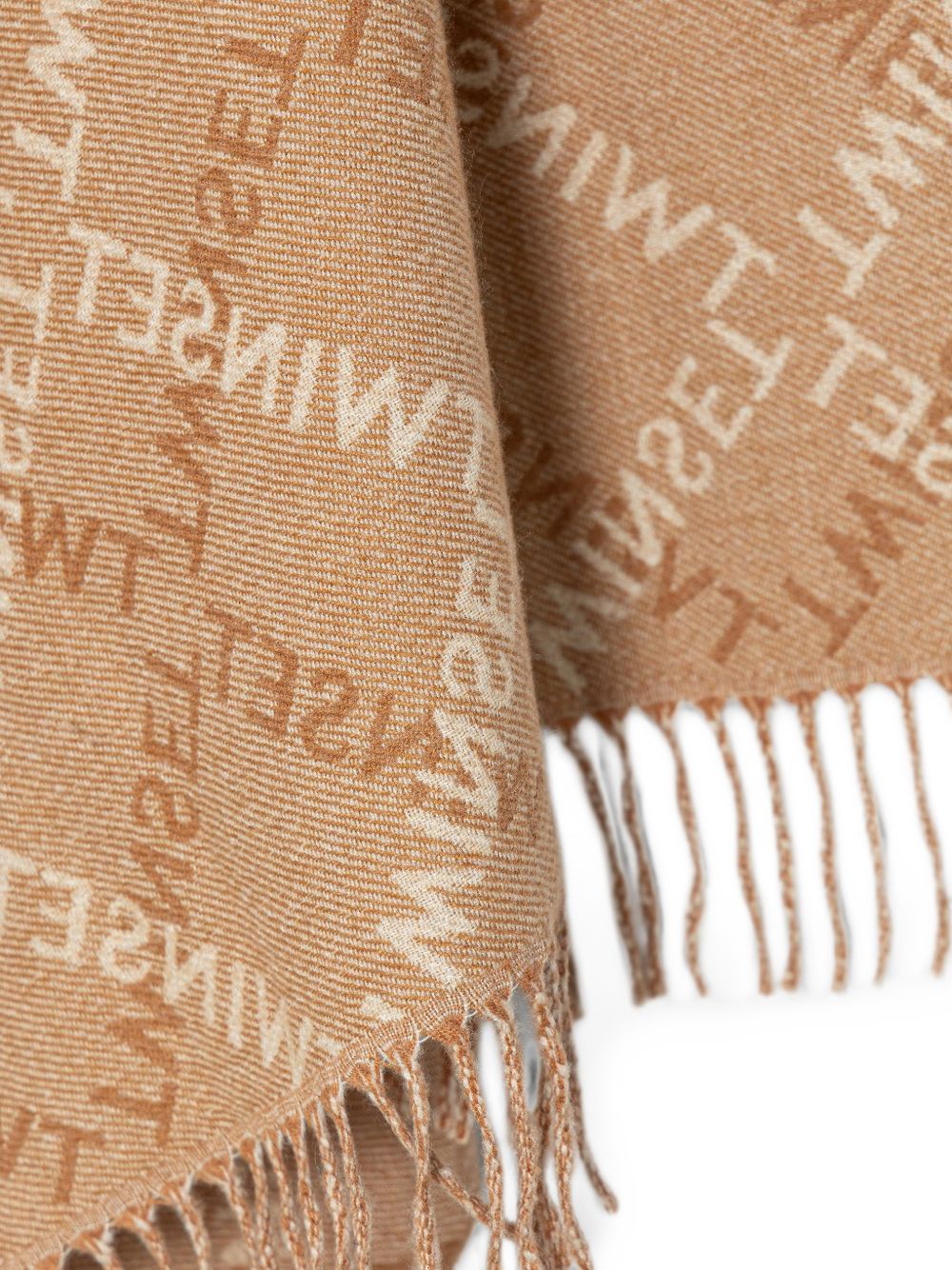 TWINSET Sciarpa beige con frange 