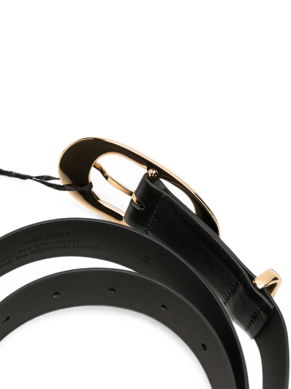 TWINSET Cintura nera con hardware dorato 
