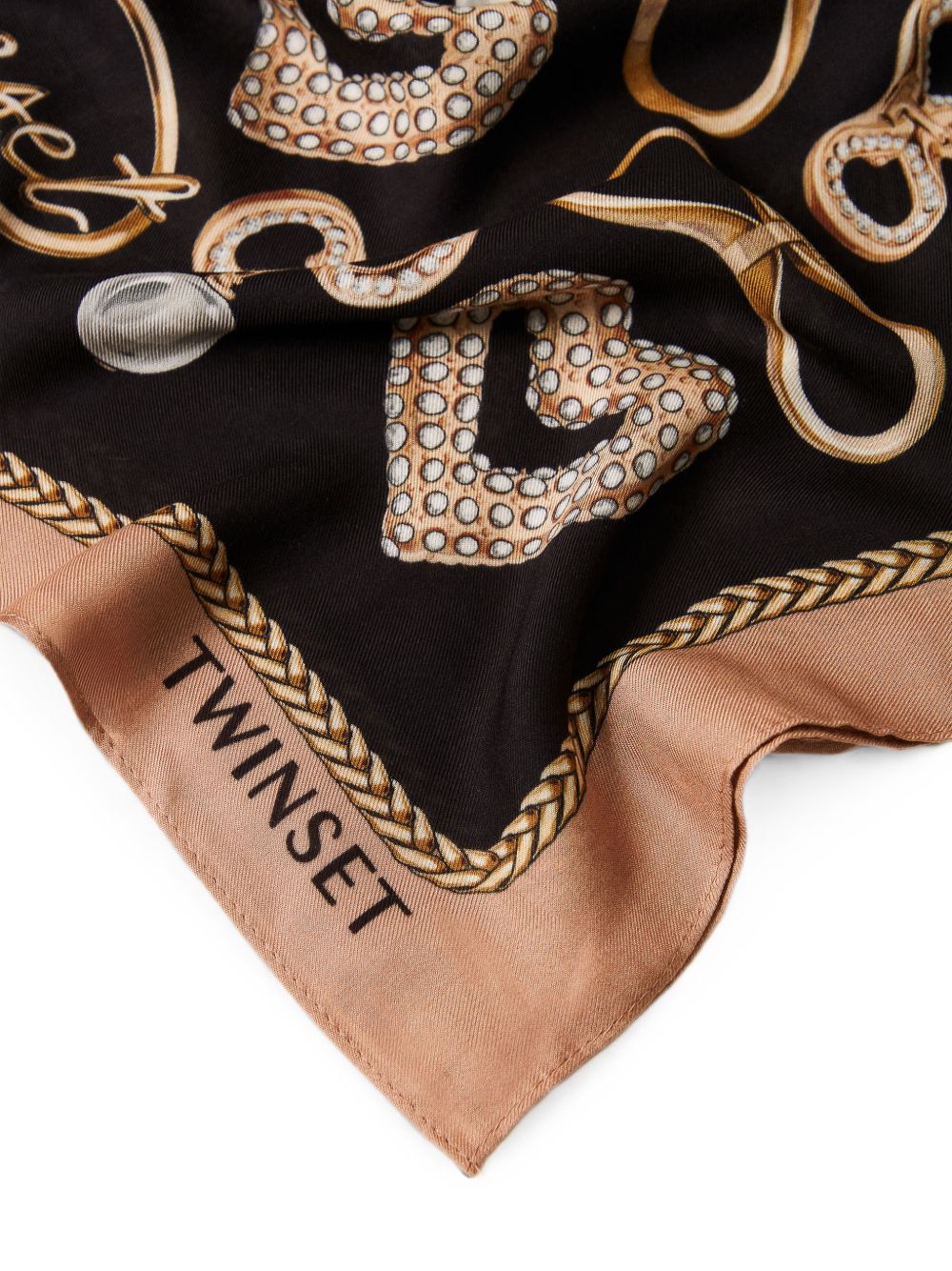 TWINSET Foulard quadrato con stampa 