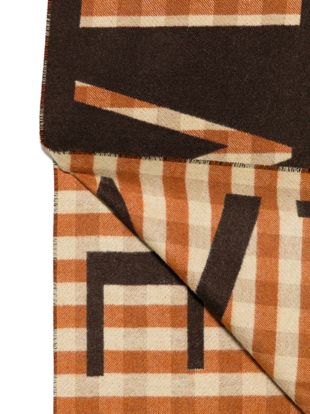 TWINSET Sciarpa marrone con font logo script grande 