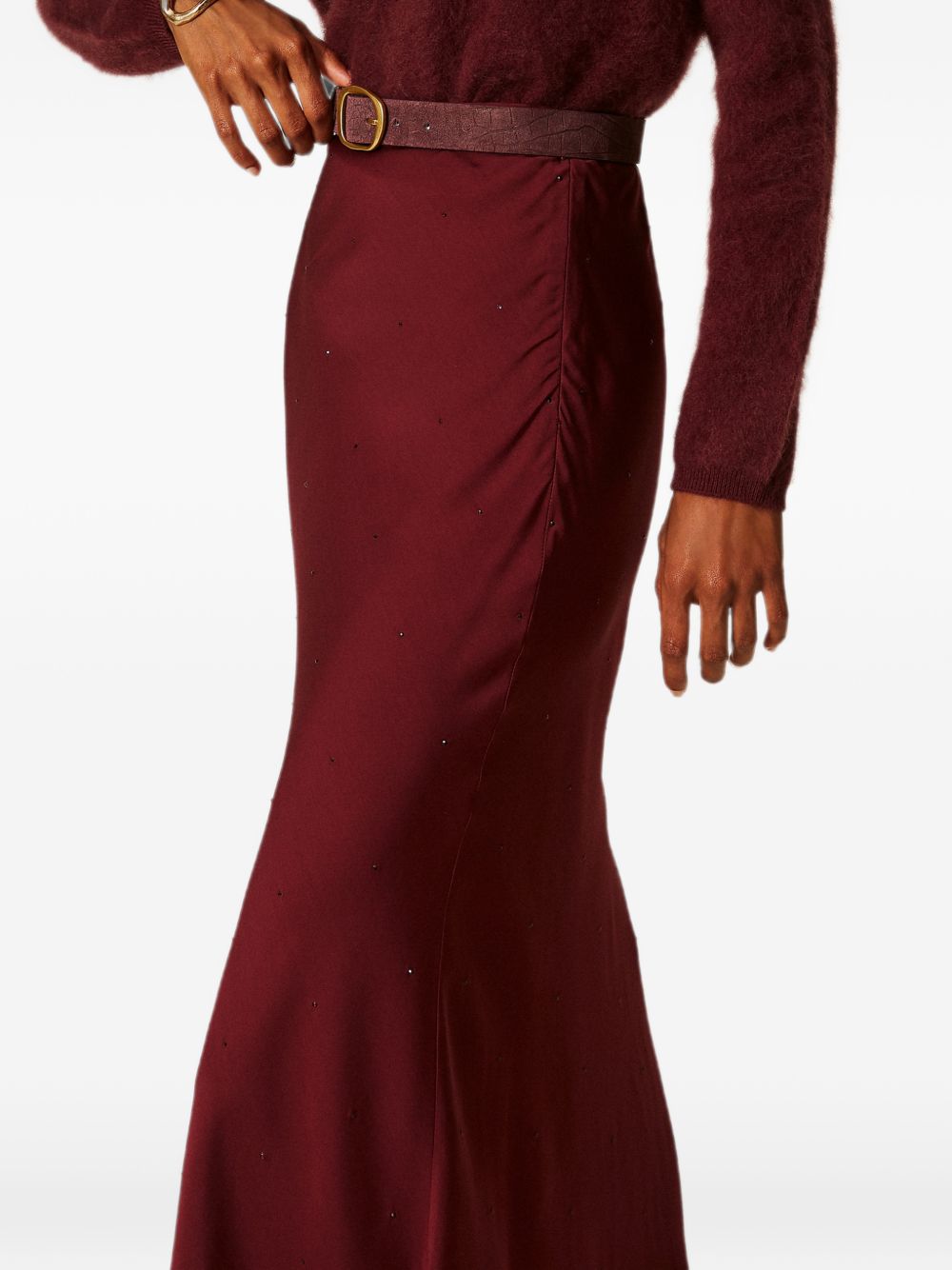 TWINSET Gonna lunga bordeaux 