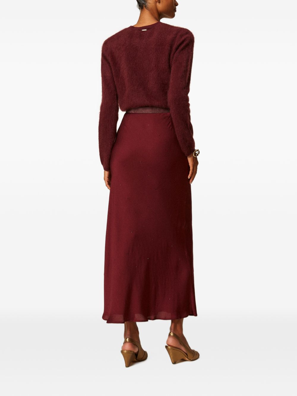 TWINSET Gonna lunga bordeaux 