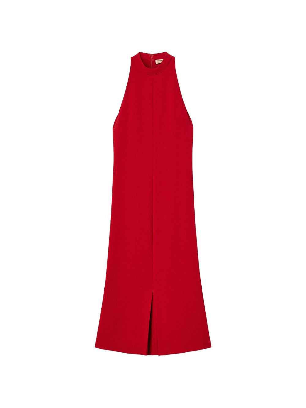 TWINSET Abito midi halter in crepe rosso 