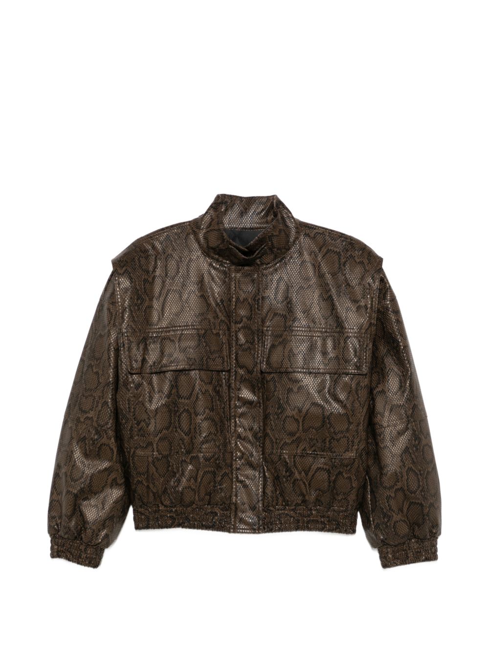 TWINSET Bomber effetto pelle a stampa python 