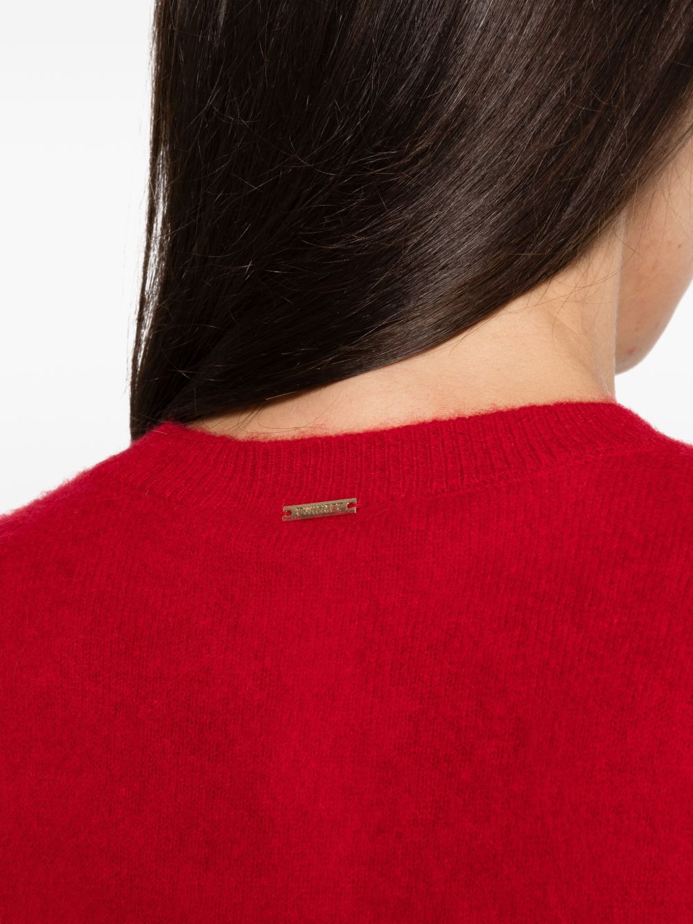 TWINSET Cardigan coprispalle rosso a maniche corte in lana 