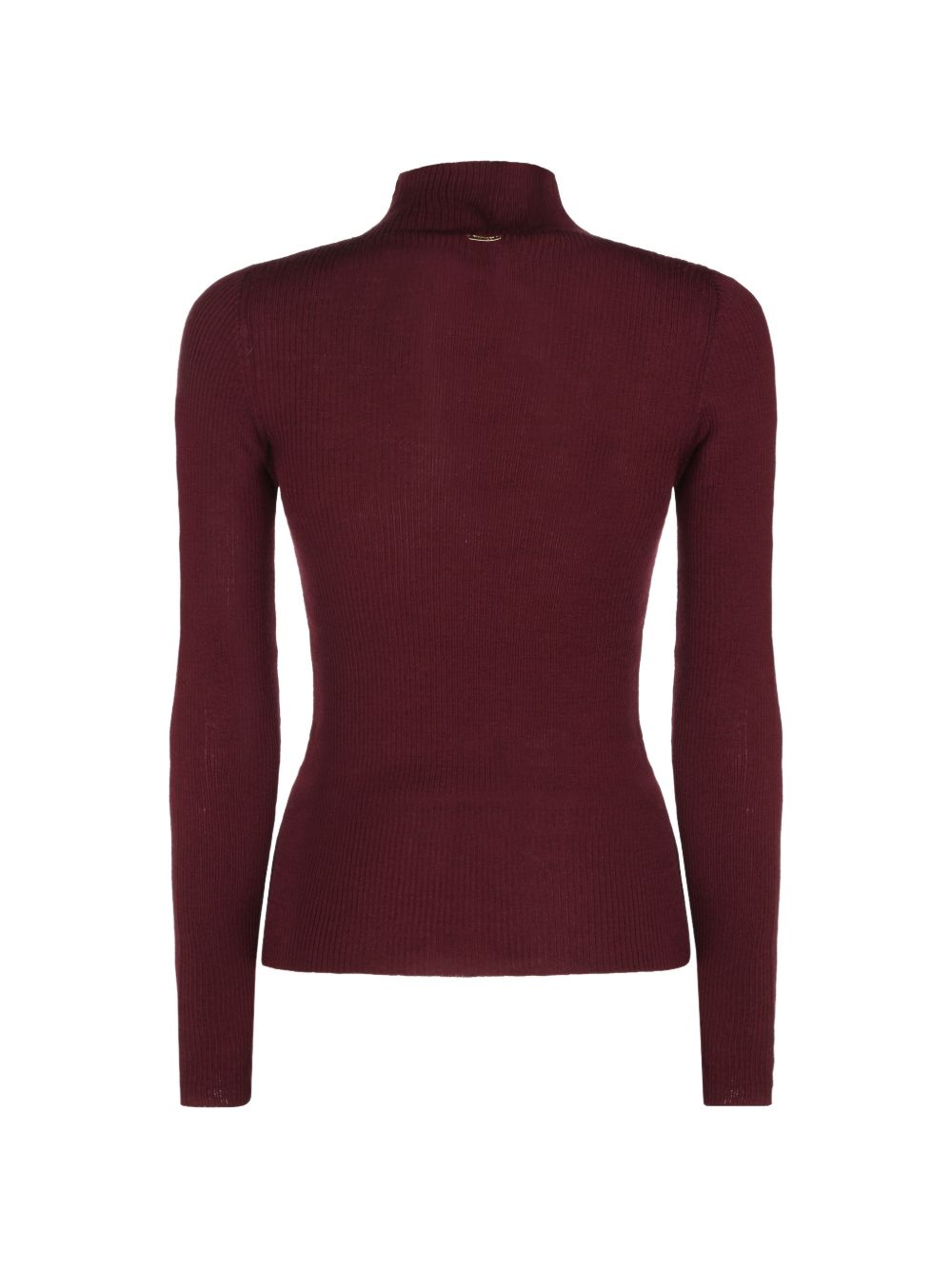 TWINSET Maglia a collo alto in lana bordeaux 